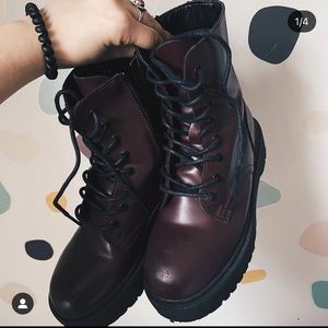 Maroon boots